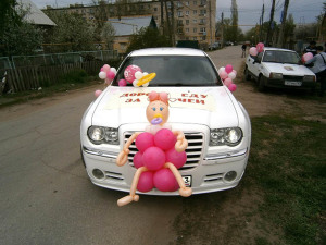 Украшение шарами авто